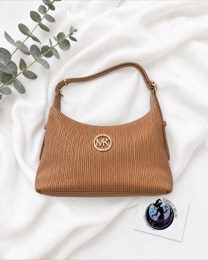 Bolso de hombro bronce plisado — Rumbo de Brujas