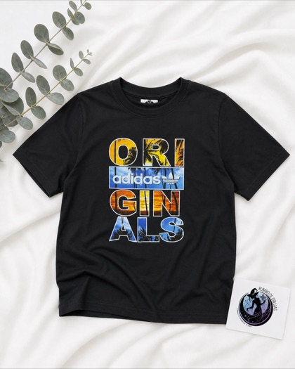 Camiseta negra Adidas Originals multicolor — Rumbo de Brujas
